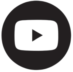 black rounded youtube logo